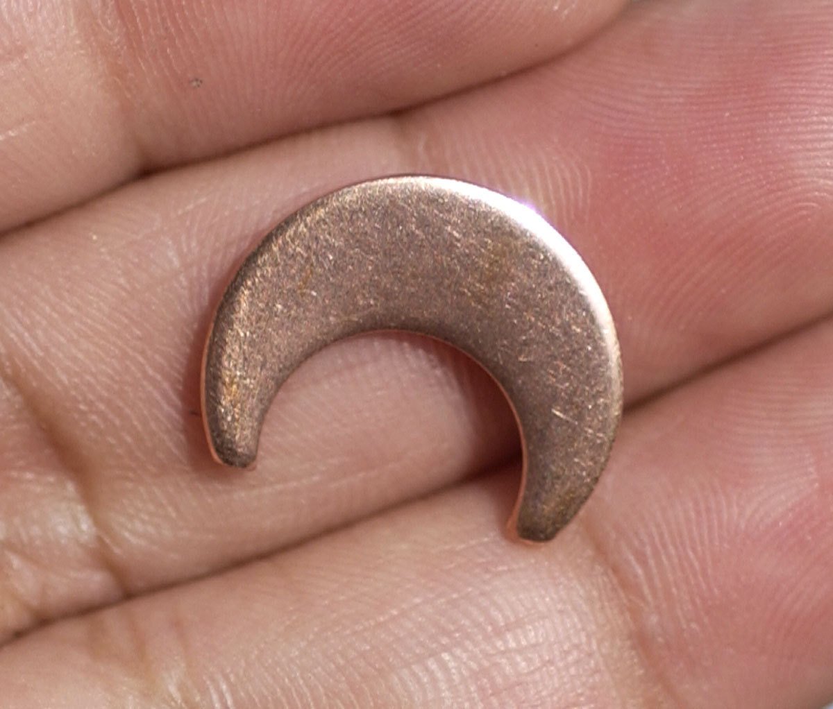 Copper Moon Cheshire 16mm x 12.8mm 20g Blanks for Enameling Metalworking Stamping Texturing Soldering Variety of Metals,