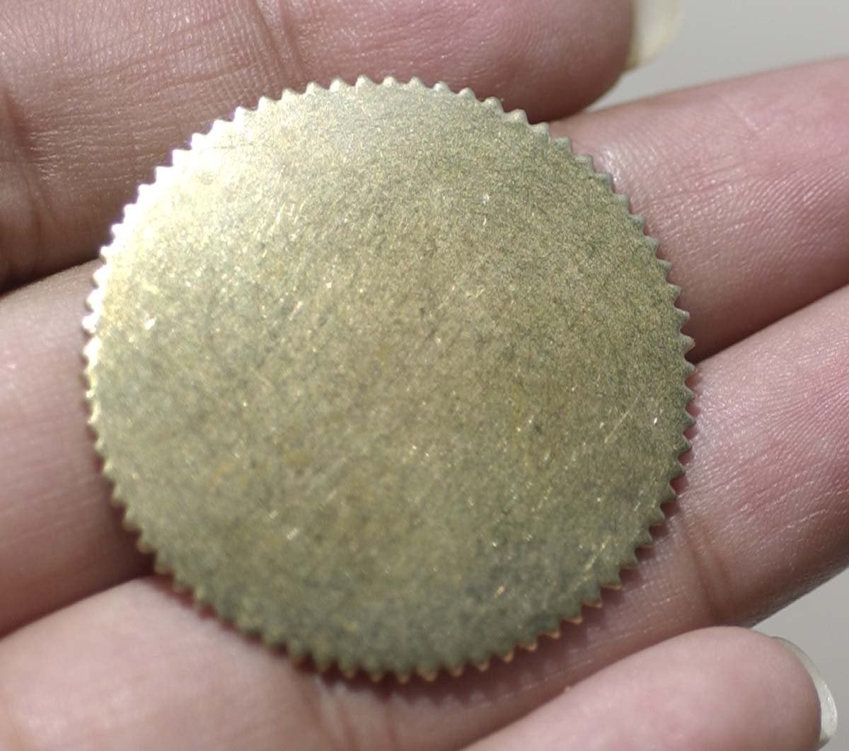 Brass 35mm Blank Gear Cog Cutout Cutout for Metalworking Stamping Texturing Blanks