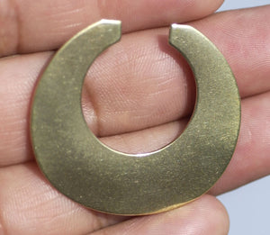 Brass Blanks Hoops 32mm x 35mm 24g for Earrings or Pendant Circle for Metalworking Blank Stamping Texturing