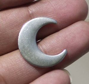 Moon Nickel Silver 20mm x 17.6mm 20g Moon Blank Cutout for Metalworking Stamping Texturing Blanks - 4 pieces