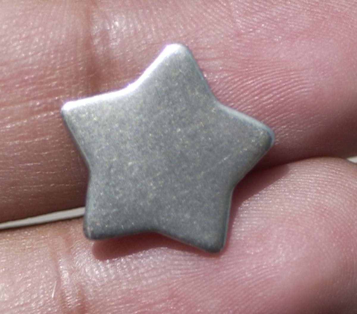 Nickel Silver Chubby Star 14.5mm Blanks Cutout for Metalworking Stamping Texturing Blank