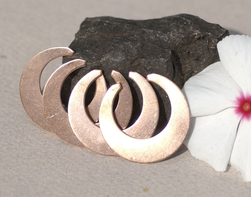 Copper or Brass Blanks Hoops 28mm x 26mm 24g for Earrings or Pendant Circle for Enameling Blank Stamping Texturing