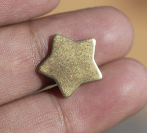 14.5mm Brass Chubby Star Blanks Cutout for Metalworking Stamping Texturing Charm - Jewelry Supplies