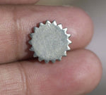 Nickel Silver 12mm Blank Gear Cog Cutout Cutout for Metalworking Stamping Texturing Blanks - 8 pieces