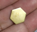 Bronze Hexagon 20g 12mm Blanks Cutout for Metalworking Stamping Texturing Blank - 4 pieces