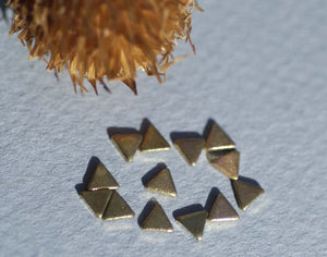 Brass Triangles Blank 4mm 22g Cutout for Metalworking Soldering Stamping Texturing Blanks - 20 pieces