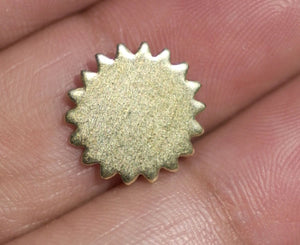 Brass 12mm Blank Gear Cog Cutout Cutout for Metalworking Stamping Blanks Texturing - 8 pieces