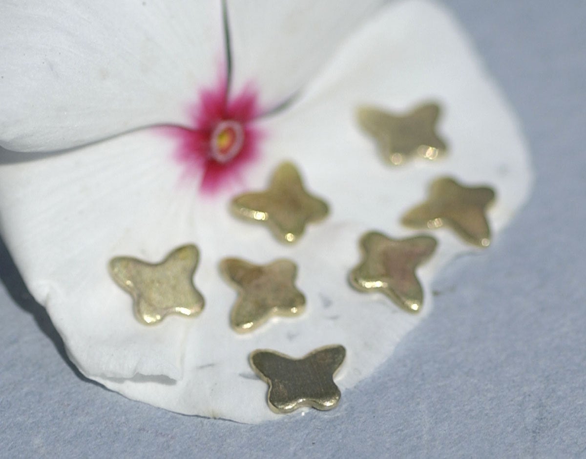 Tiny butterfly shapes, 24g 22g copper, brass, bronze, or nickel silver little butterflies