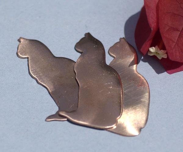 Cat Shaped Metal Blanks for Making Jewelry and Crafts - 43mm x 23mm
