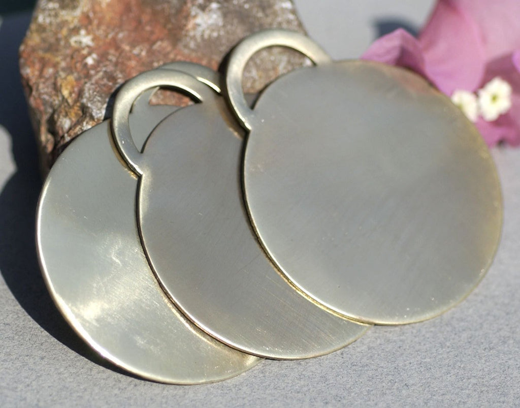 Bronze Large Disc Tag 66mm Blanks Cutout for Metalworking Stamping Texturing Blank