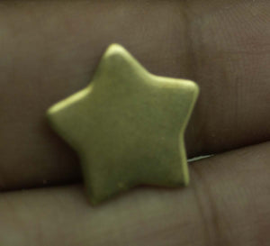 Bronze Chubby Star 14.5mm Blank Cutout Shape for Stamping Texturing Soldering Shape Charms Jewelry Making Blanks