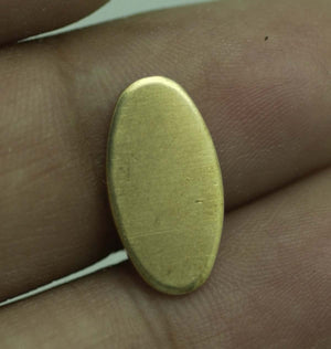Bronze or Brass Ovals 14mm x 7mm 20g Blank Cutout for Stamping Texturing Soldering Shape Charms Jewelry Making Blanks - 6 pieces