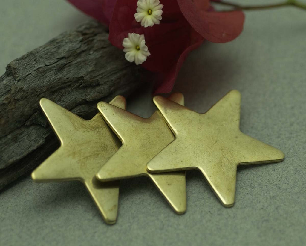 Bronze Star Blank 20g 36mm Metalworking Cutout Blanks Figure for Soldering Stamping Texturing