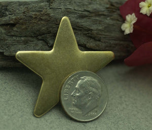 Bronze Star Blank 20g 36mm Metalworking Cutout Blanks Figure for Soldering Stamping Texturing