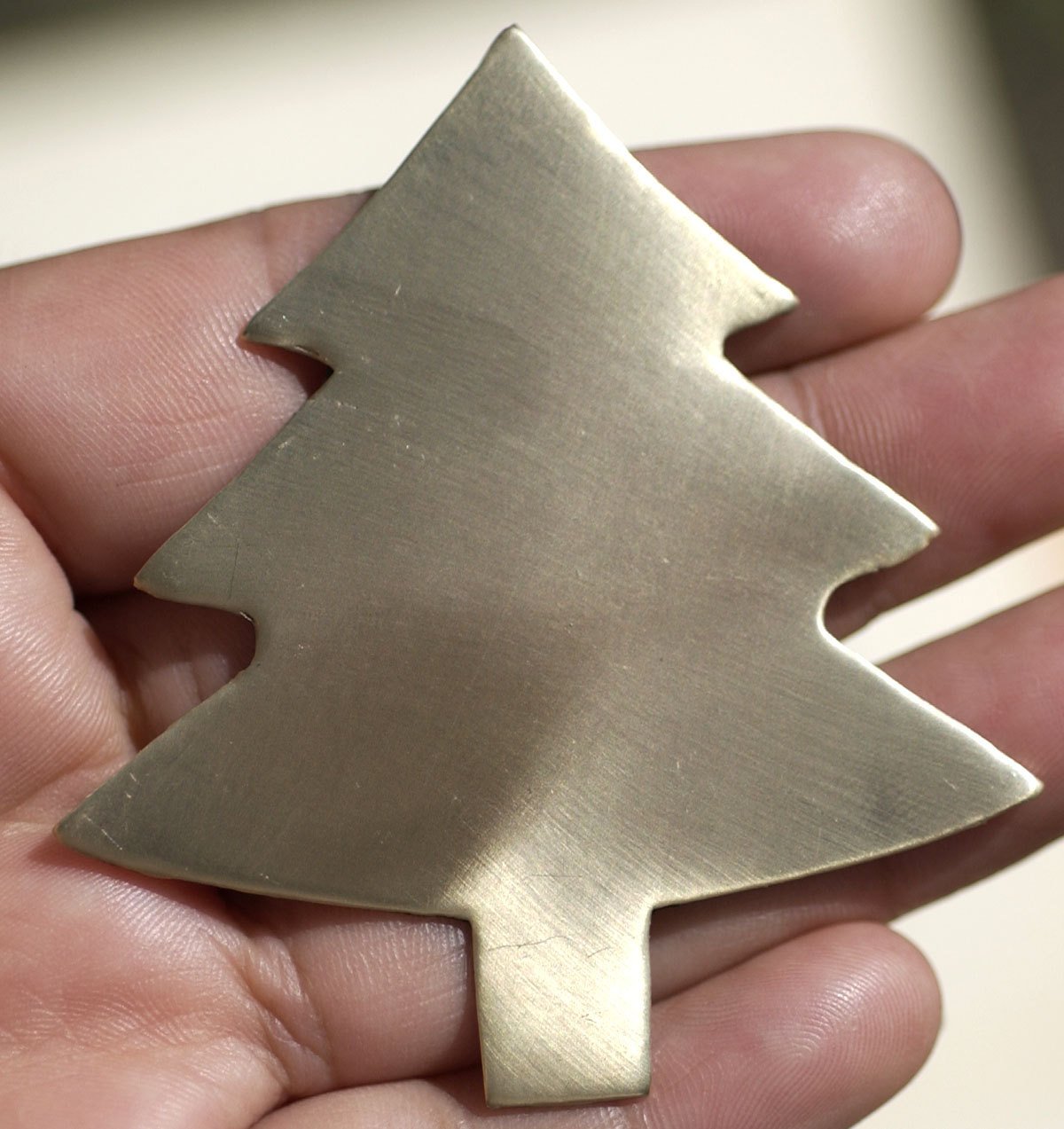 Bronze Blank Large Christmas Tree 62mm x 57mm Enameling Blanks - Jewelry Supplies