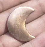 Copper Blank 29.5mm x 23mm 20g Moon Cheshire for Blanks Enameling Stamping Texturing Soldering - 4 pieces