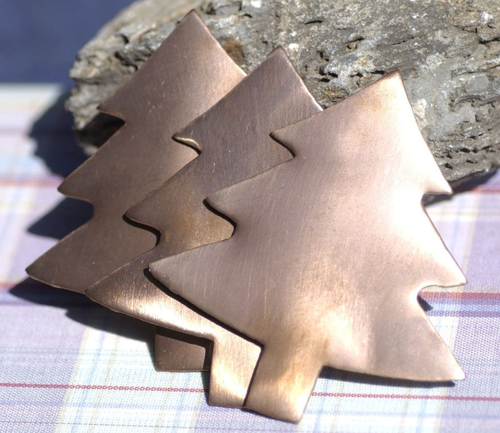 Copper Large Christmas Tree Blank 62mm x 57mm Metal Blanks Shape Form