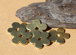 Brass Blank Little Flower 14mm with Center for Metalworking Stamping Texturing Blanks