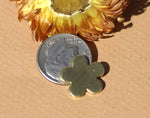 Brass Blank Charm Flower 14mm for Metalworking Stamping Texturing Blanks