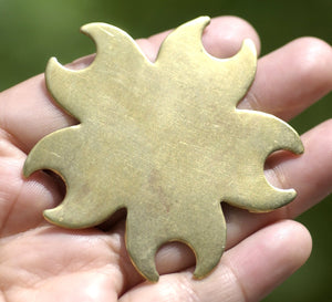 Dogwood Flower Charm Blank Cutout 60mm 24g for Metalworking Soldering Stamping Blanks