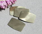 Nickel Silver Barrel Rounded Rectangle Blanks Flat 27mm x 20mm for Stamping Texturing Blank