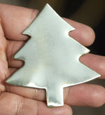 Christmas Tree Brass Blank 62mm x 57mm Cutout Metal Blanks Shape Form - 2 pieces