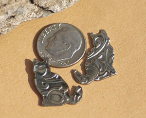 Nickel Silver Blank Cats Lotus Flower Textured for Metalworking Soldering Stamping Texturing Blanks