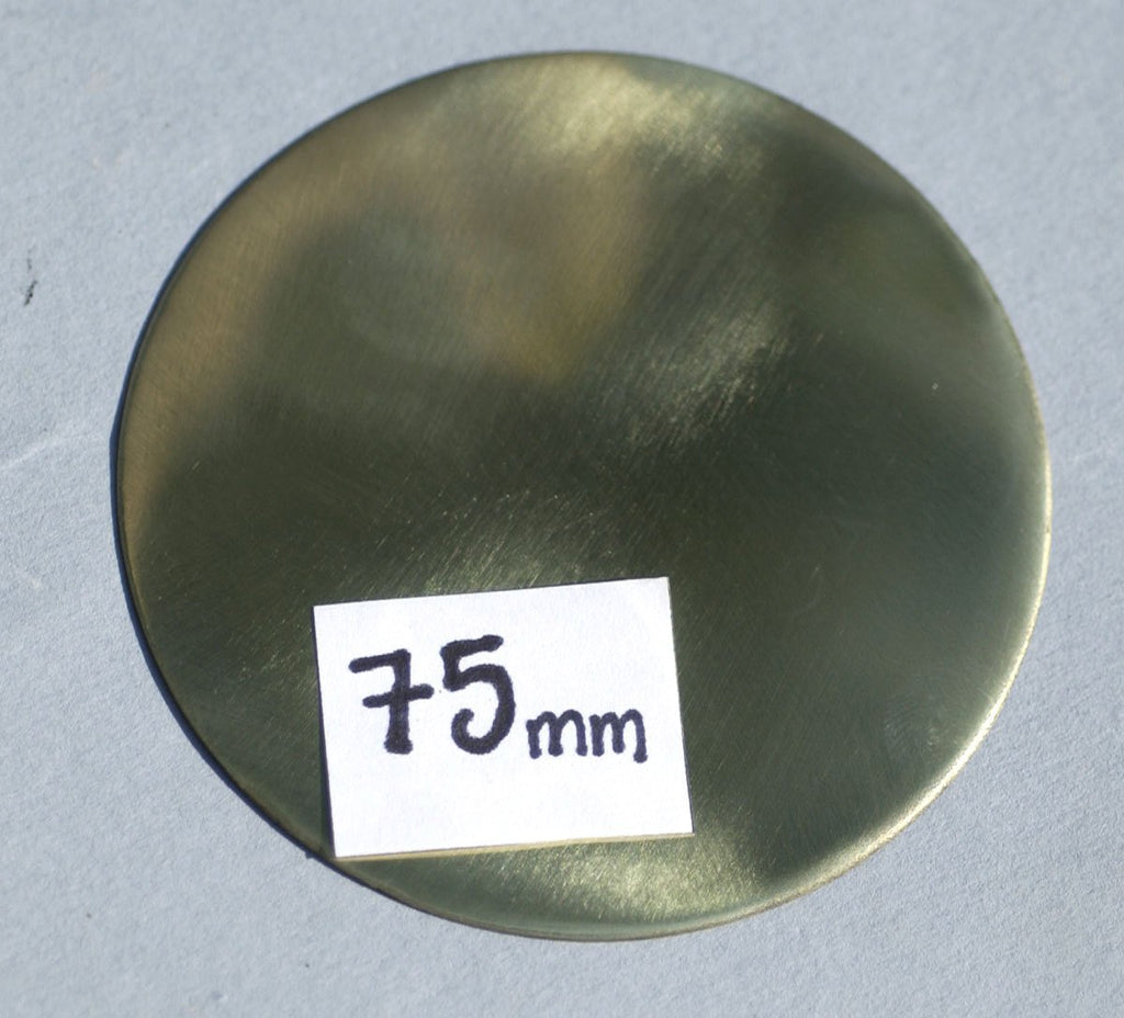 3 inches Brass Blank Disc 24G Cutout for Soldering Stamping Texturing Charms, Metal Supplies - 1 Piece 75mm
