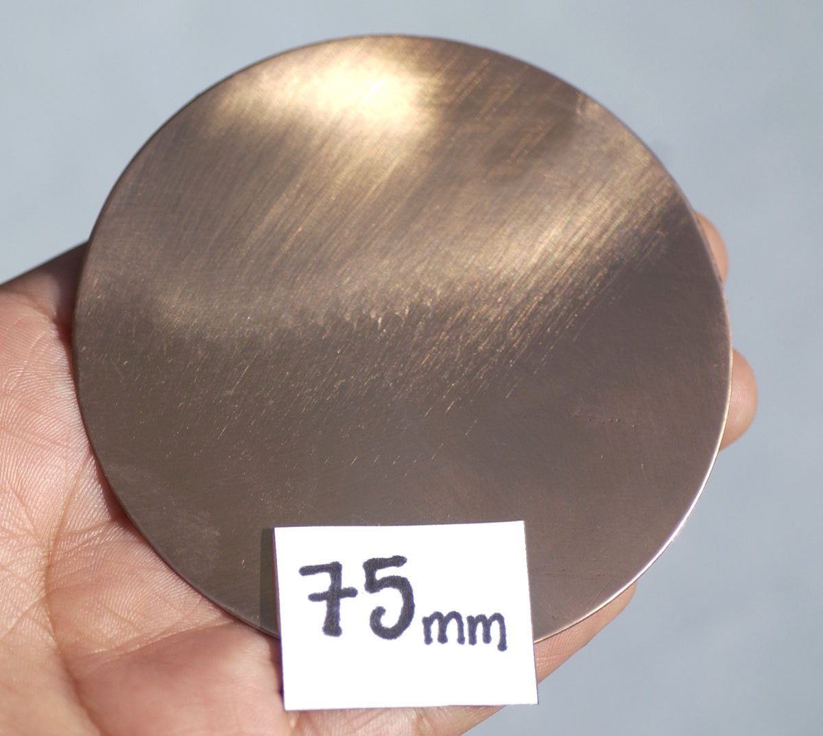 75mm Copper Blank Disc 24G Cutout for Enameling Soldering Stamping Texturing Charms - 1 Piece