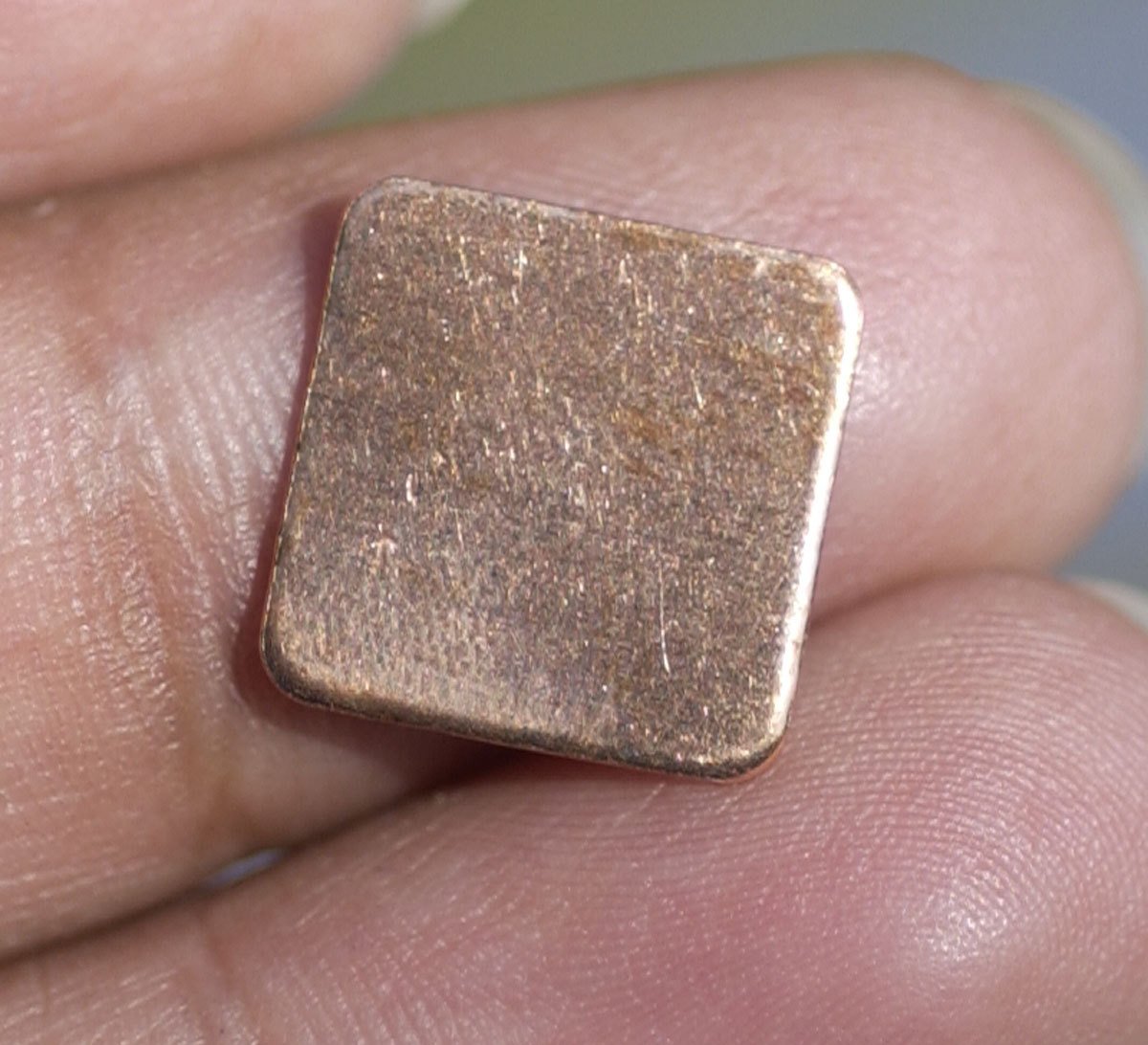 Copper 26g 12mm Square Blank Cutout for Enameling Stamping Texturing