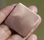Copper Square Stamping Blank 32mm Squares Big for Enameling Stamping Texturing Blanks - 4 pieces
