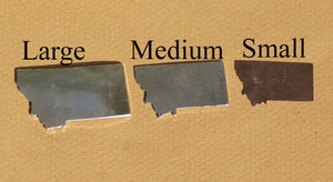 Blank Montana State Cutout for Enameling Stamping Texturing Soldering Jewelry Charm, Metalworking Supplies - 4 Pieces