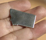 Nickel Silver Montana State Small Blanks Metalworking Stamping Texturing Enameling Charm - Jewelry Supplies - 6 Pieces