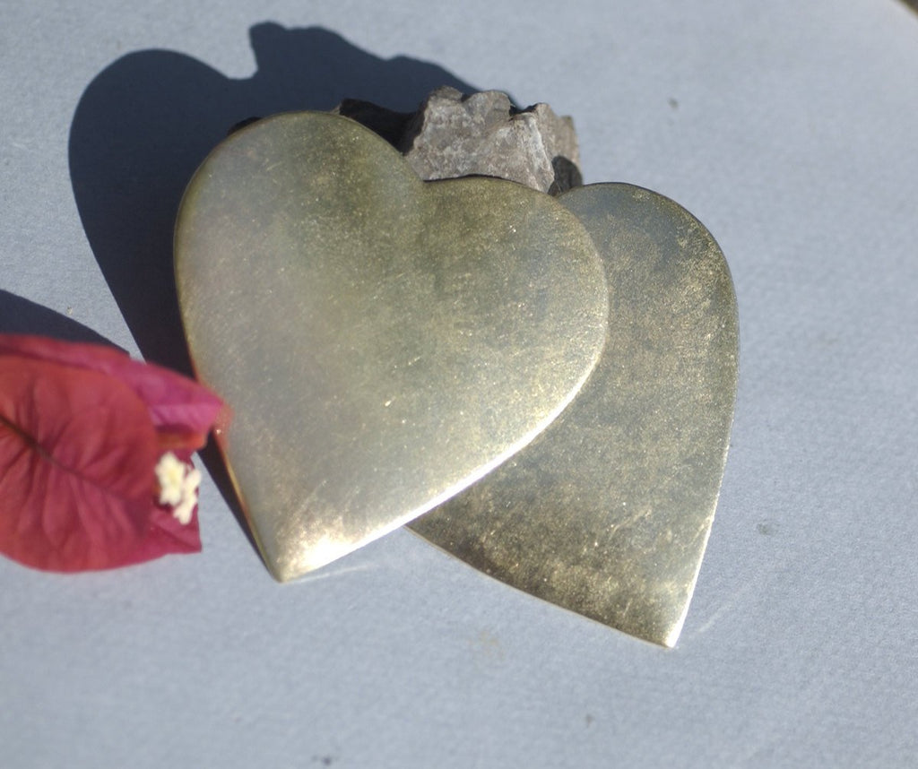 Bronze Huge Heart 20g Blank Cutout for Metalworking Stamping Texturing Jewelry Making Blanks