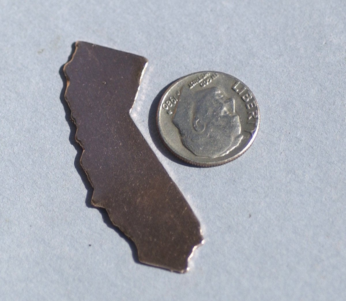Nickel Silver California State Blanks Cutout for Enameling Metalworking Stamping Texturing 100% Nickel Silver Blank - 4 pieces
