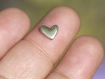 Brass Tiny Lopsided Heart 7mm x 6mm 20g Metal Blanks Shape Form for Enameling Stamping Texturing Blank  6 pieces