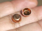 Copper Bezel Cups Blanks 24g 8mm OD 3mm tall for Enameling