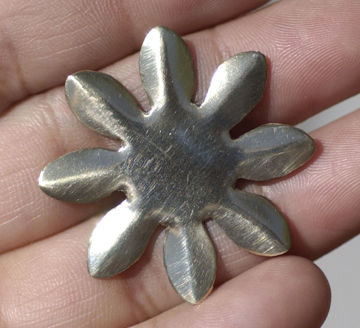 Bronze Blank Sunflower Flower 34mm Cutout for Blanks Metalworking Stamping Texturing