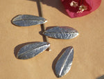 Nickel Silver or Copper or Brass or Bronze Blanks Shapes 24g Antique Hammered Textured Leaf-Leaves-Tree Fall Greenery Leaf 3D shape Blank