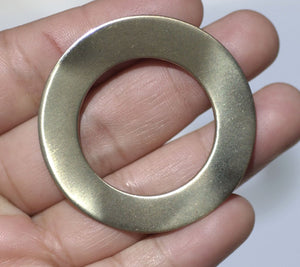Eternal Circle Brass Donut Blank 45mm for Stamping, Charm - 4 Pieces, Stamping Blank, Pendant blank, Jewelry blank, Brass blank, Metal blank