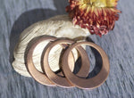 Copper Blanks Hoops 25mm 20g for Earrings or Pendant Offset Circle for Enameling Stamping Texturing