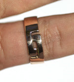 Ring Handmade Copper Adjustable Ring with Pad 12mm for Gluing Handmade Ring Blanks, DIY Ring