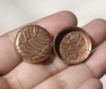 Textured Copper Bezel Cups 26g 21mm Round Blanks Cutout for Enameling Metalworking Charms Jewelry Making