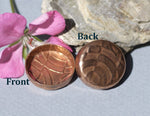 Textured Copper Bezel Cups 24g 21mm Round Blanks Cutout for Enameling Blanks -2 pieces