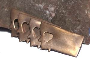 Nickel Silver Montana State Medium with Heart Blanks Cutout for Enameling Metalworking Stamping Texturing Blank
