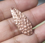 Leaf - Leaves Woodgrain Pattern Tree Fall Greenery Leaf 3D 30mm x 12mm with Hole Shape Blanks Variety of Metals - 6 pieces