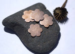 Six Petal Flower 20mm for Enameling and jewelry making, copper, brass, bronze, nickel silver