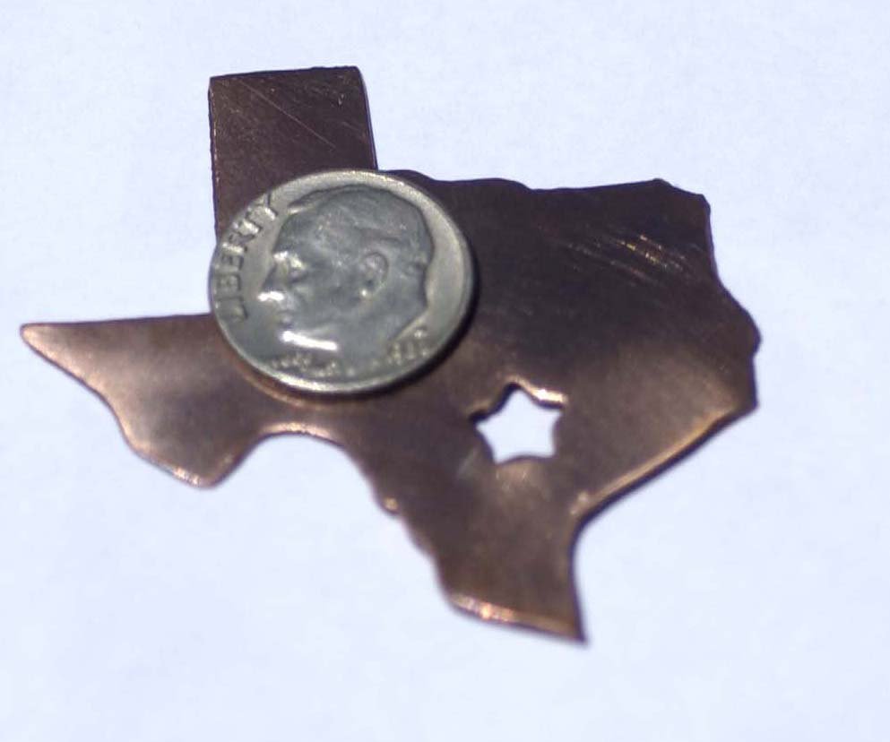 Texas State with Star Perfect Cute Blanks Cutout for Metalworking Stamping Texturing Blank Variety of Metals