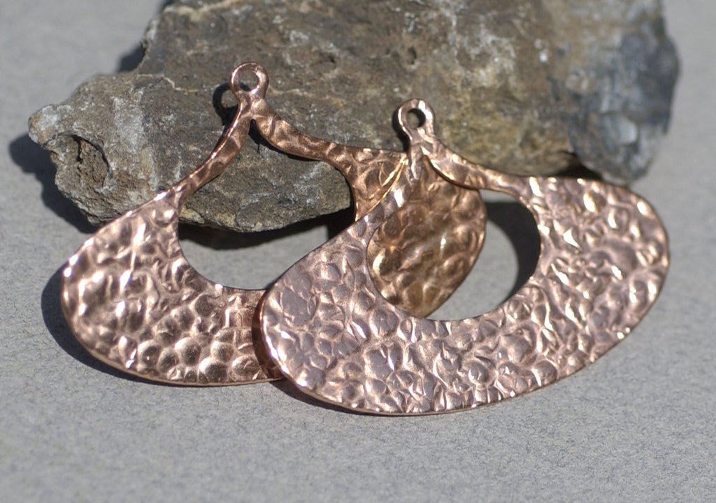 Hammered Hoops Arabic 24g with Hole Shape Charms Cutout Blank for Enameling Jewelry Making Blanks Variety of Metals