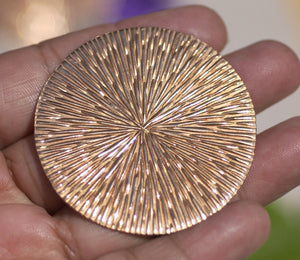 Radiating Sun Pattern 24G Disc Blank 45mm Cutout for Enameling Stamping Texturing - 2 Pieces
